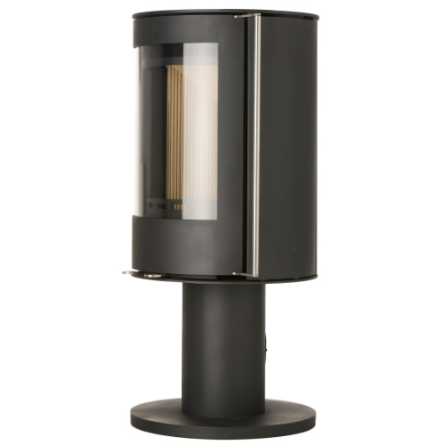 Mi-Fires FireBlossom on Pedestal, 5kW - ECODesign 2022 Multi Fuel Stove. 86.1% Efficiency, A+ Energy Rating, Smoke Control Area Exempt at The Stove House Ltd. West Sussex.