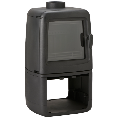 Mi-Fires Logstore Firepod 5kW Cast Iron Wood Stove. ECODesign 2022, Smoke Control Area Exempt, 78.8% Efficient, A Energy Rating at The Stove House Ltd. West Sussex.