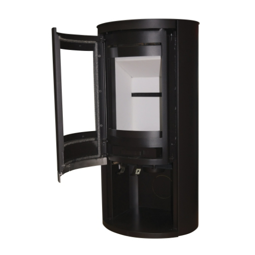 Mi-Fires Ovale-Low Wood Stove. 5kW - ECODesign 2022 Wood Burning Stove. 82.9% Efficiency, A+ Energy Rating, Smoke Control Area Exempt at The Stove House Ltd. West Sussex.