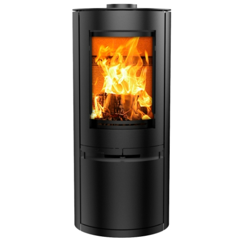Mi-Fires Poppy Round Wood Stove. 4.8kW - ECODesign 2022 Wood Burning Stove. 77.3% Efficiency, A Energy Rating, Smoke Control Area Exempt at The Stove House Ltd. West Sussex.