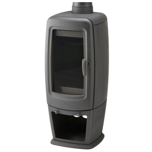 Mi-Fires Tall FirePod 5kW Cast Iron Wood Stove. ECO Design 2022, Smoke Control Area Exempt, 75.8% Efficient, A Energy Rating at The Stove House Ltd. West Sussex.