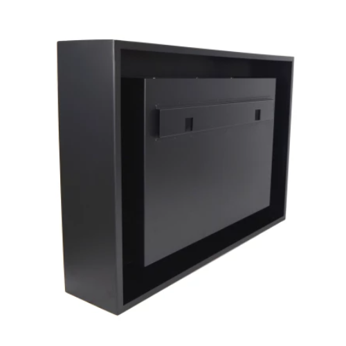 Nebraska Black - Wall-Mounted Bioethanol Fireplace. Combines modern design with functionality. No chimney or vent required at The Stove House Ltd., West Sussex