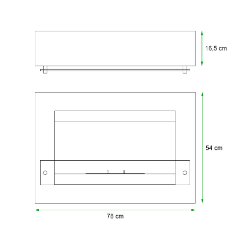 Nebraska Black - Wall-Mounted Bioethanol Fireplace. Combines modern design with functionality. No chimney or vent required at The Stove House Ltd., West Sussex