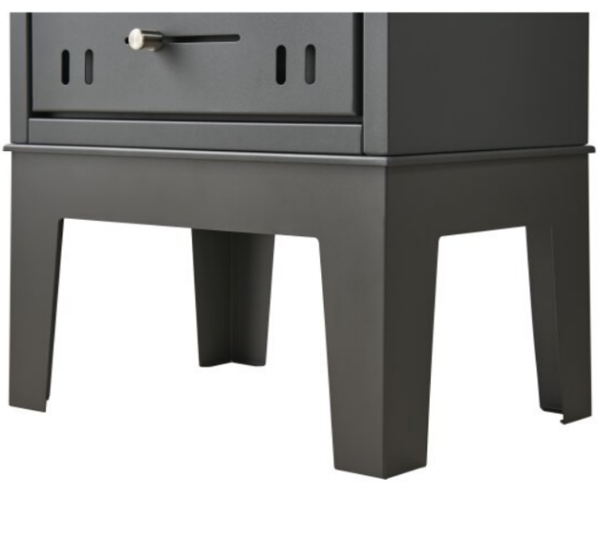 OKO S2 Freestanding Bioethanol Stove with Legs in Charcoal grey. Requires no flue/chimney at the Stove House Ltd. West Sussex.