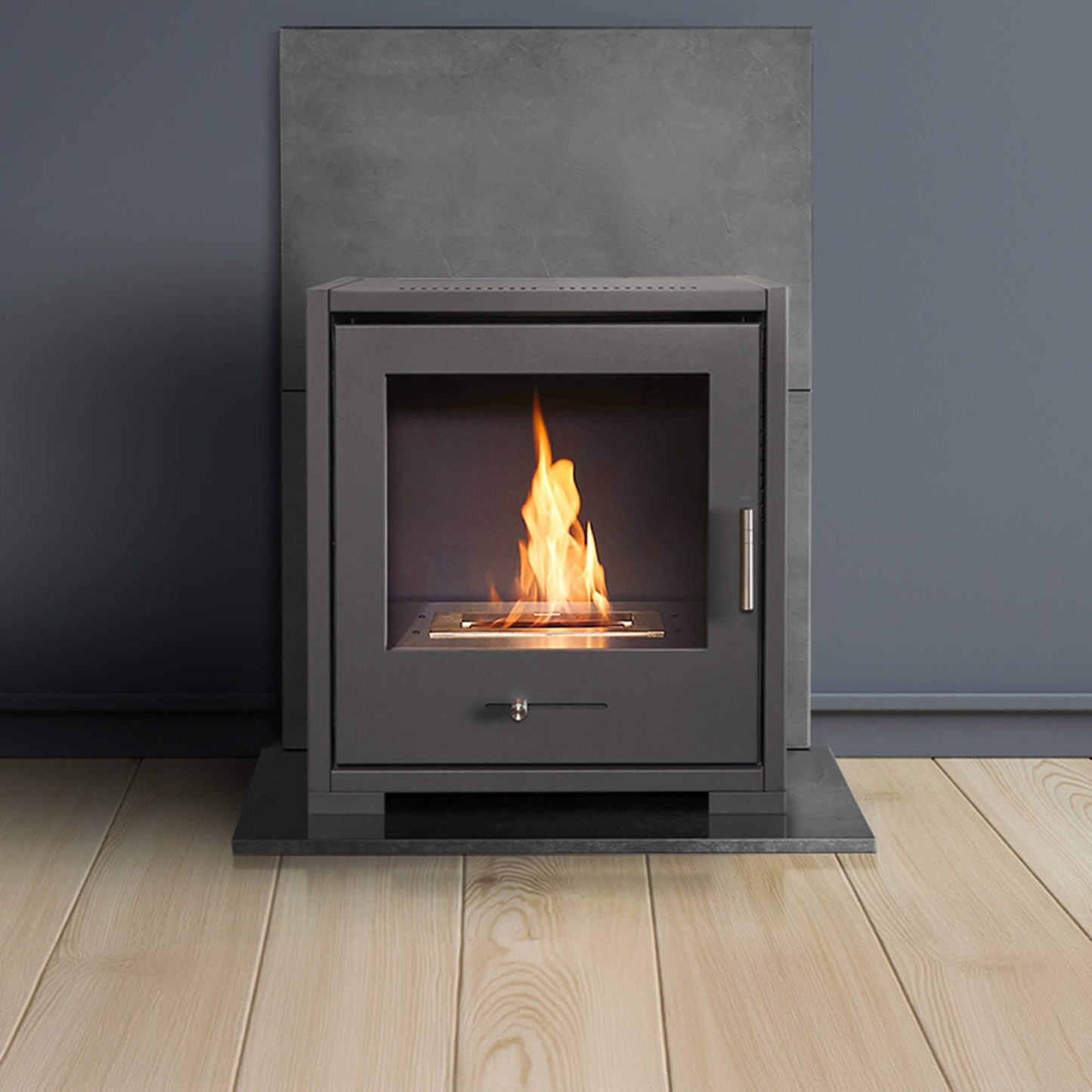 OKO S3  BIOETHANOL STOVE £498.99 Free UK delivery. Medium bio ethanol fluless fire which producess upto 3kW heat. Pipe, log store and hearth options available at The Stove House Ltd