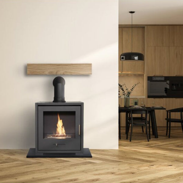 OKO S3 BIOETHANOL STOVE WITH FLUE PIPE - The Stove House