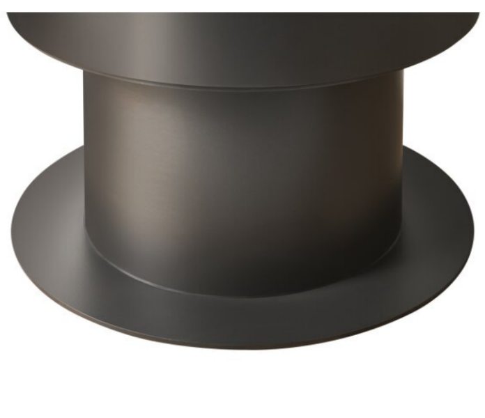 OKO S9 BIOETHANOL STOVE. A Large Modern Freestanding Cylindrical Bioethanol Stove in Charcoal Grey with a 3kW output, at The Stove House Ltd. West Sussex.