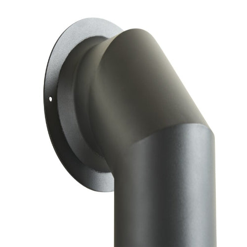 OKO Short Metal Angled Stove Pipe. Suitable for electric & OKO bioethanol stoves at The vStove House Ltd. West Sussex.