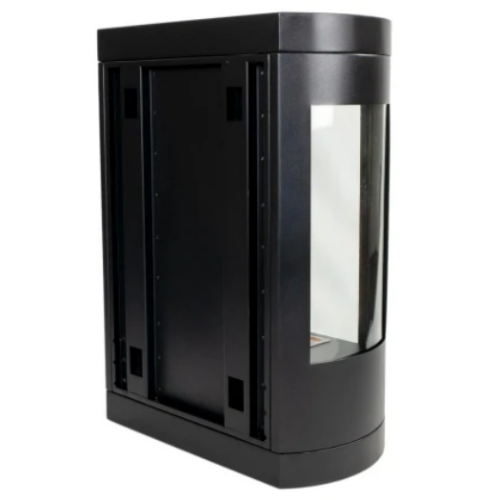 Oregon Wall-Mounted Bioethanol Stove. A traditional, wood stove-like 1.9kW bioethanol fireplace that is easily mounted on the wall without the need for a chimney at The Stove House Ltd., West Sussex.