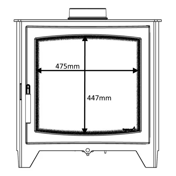 Parkray Aspect 14B Eco Boiler Stove. Eco Design Ready 2022 10.3kW large modern wood burning boiler stove with a large glass door and optional multi-fuel kit at The Stove House Ltd. West Sussex.
