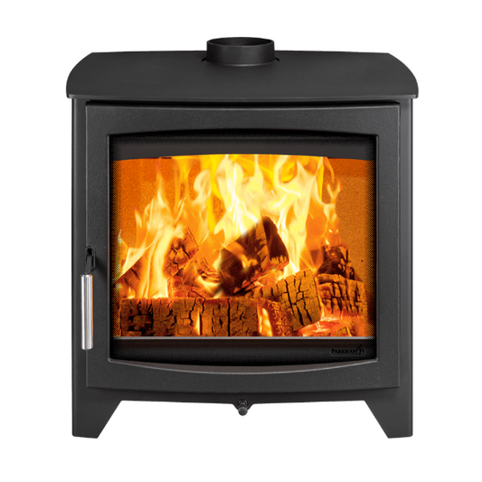 Parkray Aspect 14 Eco. Eco Design Ready 2022 7.8kW large modern wood burning stove with a large glass door and optional multi-fuel kit at The Stove House Ltd. West Sussex.