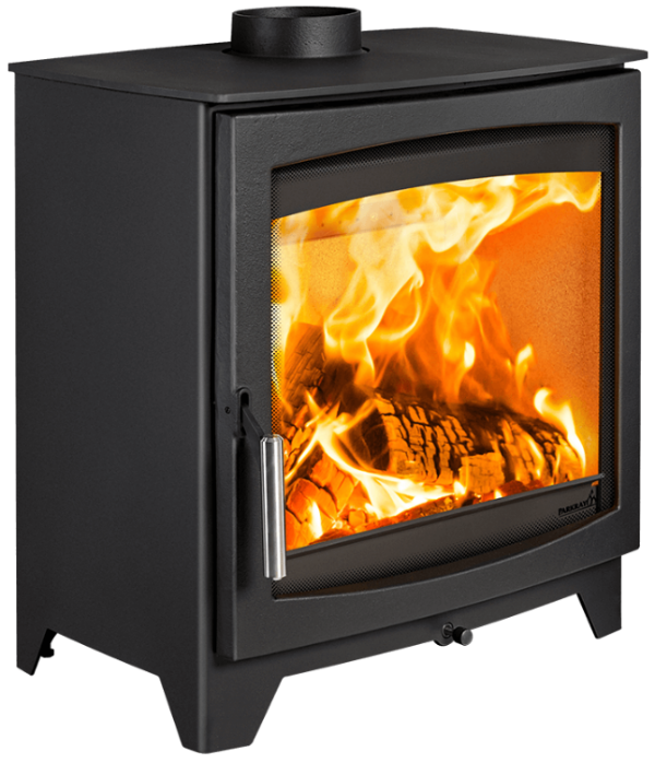 Parkray Aspect 14 Eco. Eco Design Ready 2022 7.8kW large modern wood burning stove with a large glass door and optional multi-fuel kit at The Stove House Ltd. West Sussex.