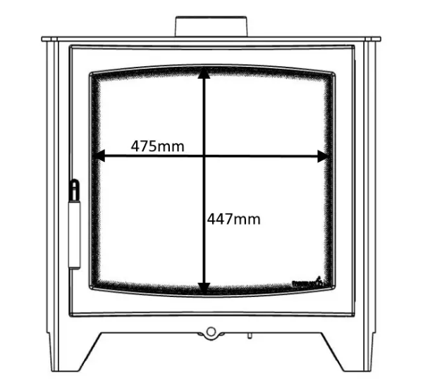 Parkray Aspect 14 Eco. Eco Design Ready 2022 7.8kW large modern wood burning stove with a large glass door and optional multi-fuel kit at The Stove House Ltd. West Sussex.