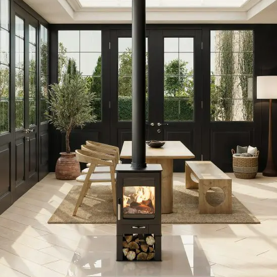 Parkray Aspect 4 Eco Double Sided Woodburning Stove at The Stove House Ltd. West Sussex.