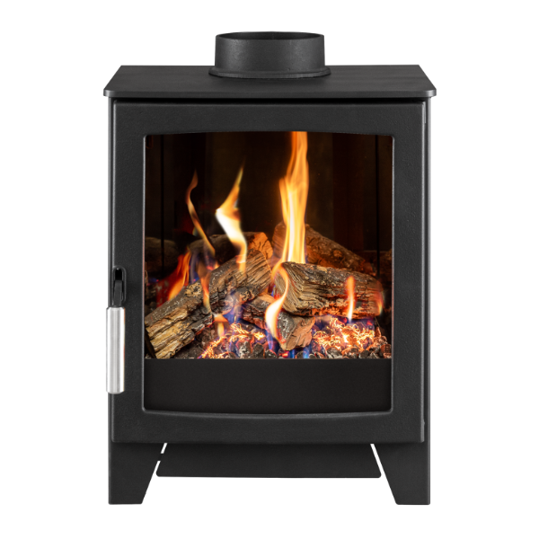 Parkray Aspect 4 Natural Gas Stove. A stylish & innovative gas stove to fill a small space, at The Stove House Ltd. West Sussex.