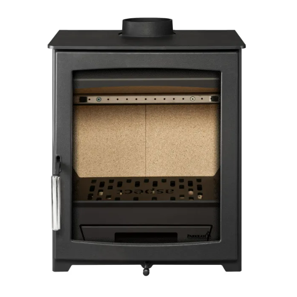Parkray Aspect 5 Eco Multi Fuel.  A sleek, compact, eco design ready multi fuel stove that delivers a nominal heat output of 5 kW at The Stove House Ltd. West Sussex.