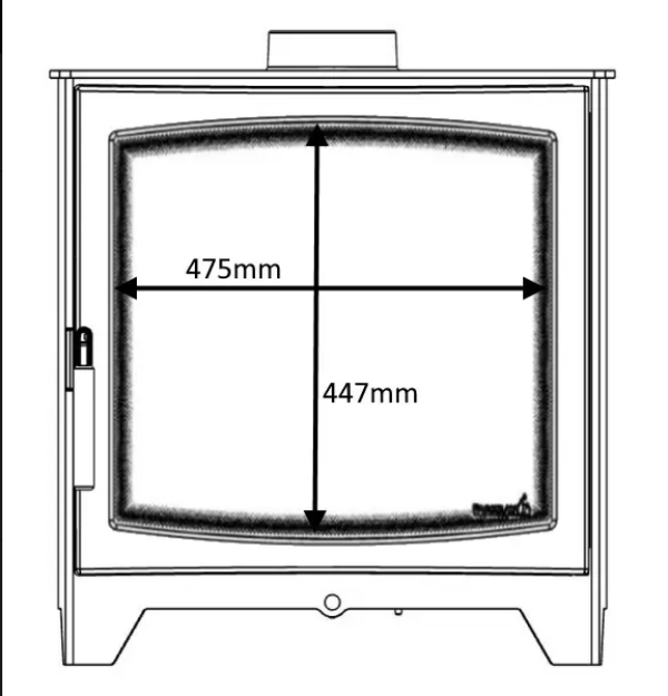 Parkray Aspect 8 Eco. Eco Design Ready 2022 7.5kW modern wood burning stove with a large glass door and optional multi-fuel kit at The Stove House Ltd. West Sussex.