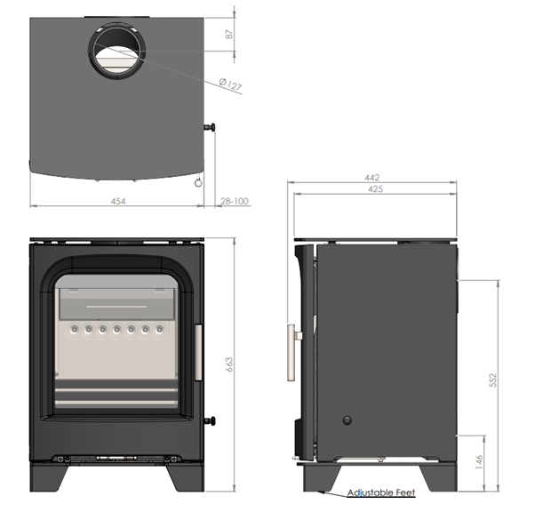 BPV5 Slimline Countryman Multi Fuel Stove - The Stove House Ltd