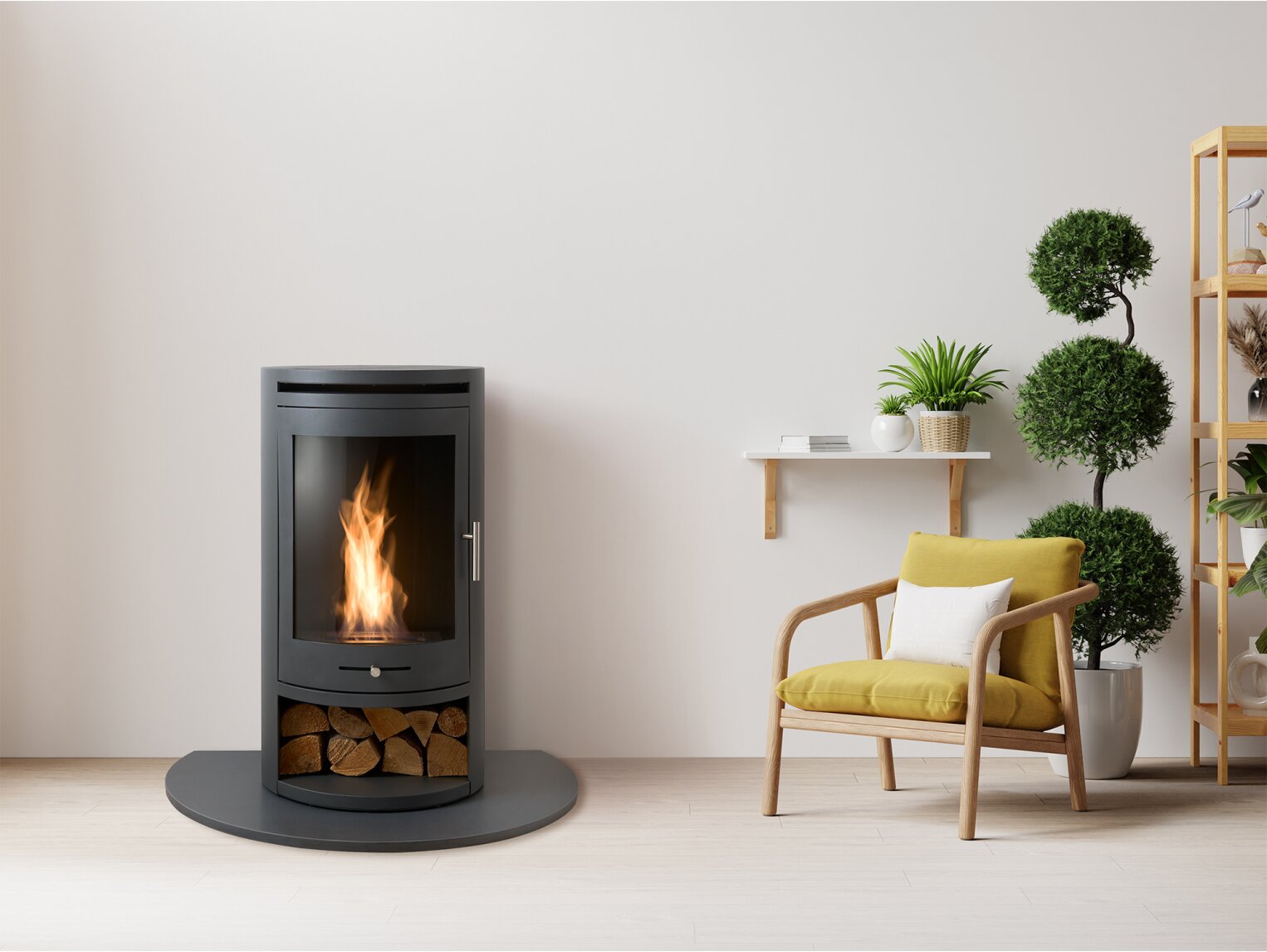 S5 with Honed Black Granite Stone Truncated Hearth 31 Inch. Free delivery. Compatible with Electric bioethanol & gas fires with output up to 3kW. Order today from us.