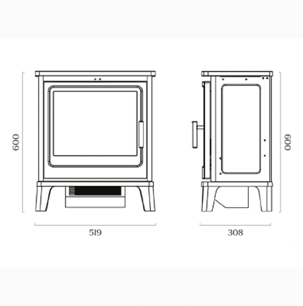 Solution Blackthorn Classic Cream Electric Stove