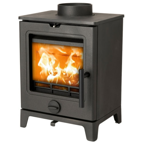 Mi-Fires Derwent Small 4kW Multi Fuel Stove.  ECODesign 2022, Smoke Control Area Exempt & 79.2% efficient at The Stove House Ltd. West Susse