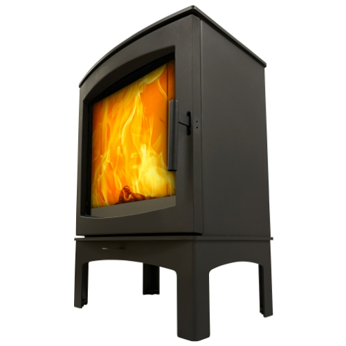 Mi-Fires Tinderbox Tall 5kW Wood Stove. ECODesign 2022, Smoke Control Area Exempt, 80.4% Efficient, A+ Energy Rating at The Stove House Ltd. West Sussex.