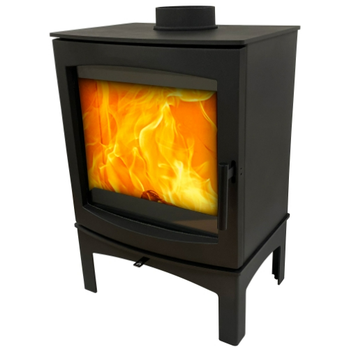 Mi-Fires Tinderbox Tall 5kW Wood Stove. ECODesign 2022, Smoke Control Area Exempt, 80.4% Efficient, A+ Energy Rating at The Stove House Ltd. West Sussex.