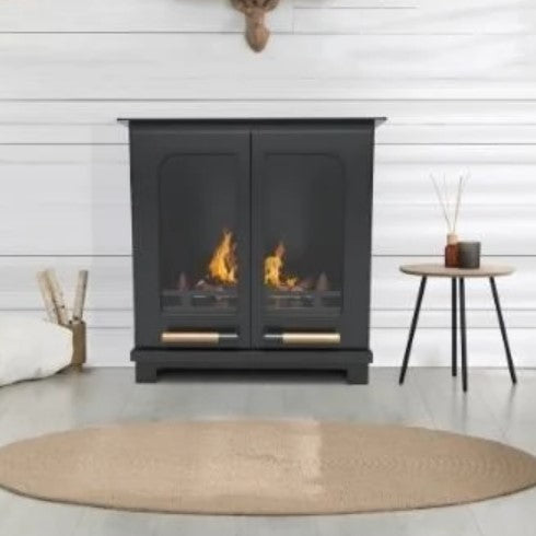Imagin Kendal double 2 door traditional Bioethanol Stove Medium / No Flue Required - The Stove House 01730810931