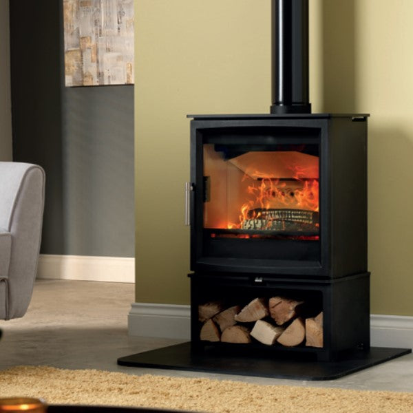 Charlton & Jenrick Woodtec 5WD Wide Deep 5kW Wood Burning Stove - The Stove House Ltd