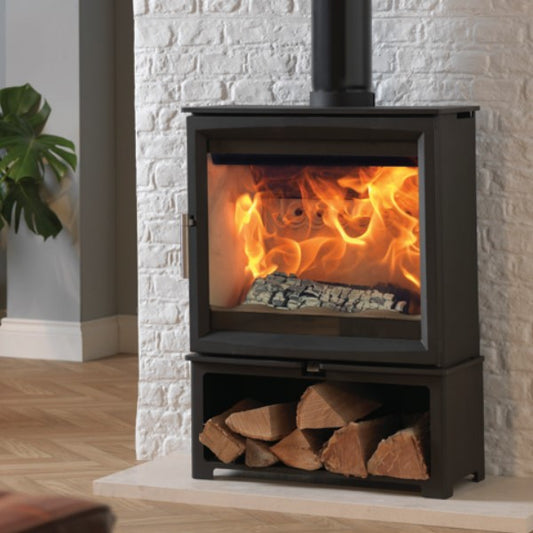 Charlton &amp; Jenrick Woodtec 5XW Extra Wide 5kW Wood Burning Stove - The Stove House Ltd