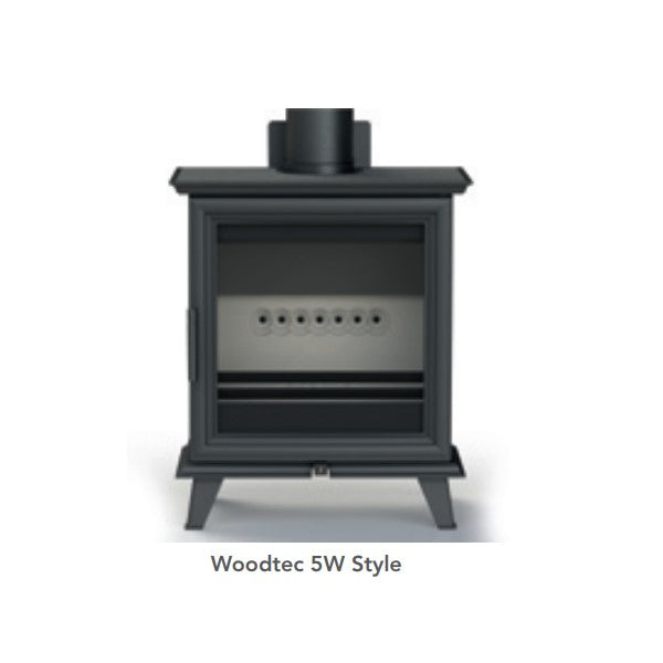 Charlton &amp; Jenrick Woodtec 5 Style Wide 5kW Wood Burning Stove - The Stove House