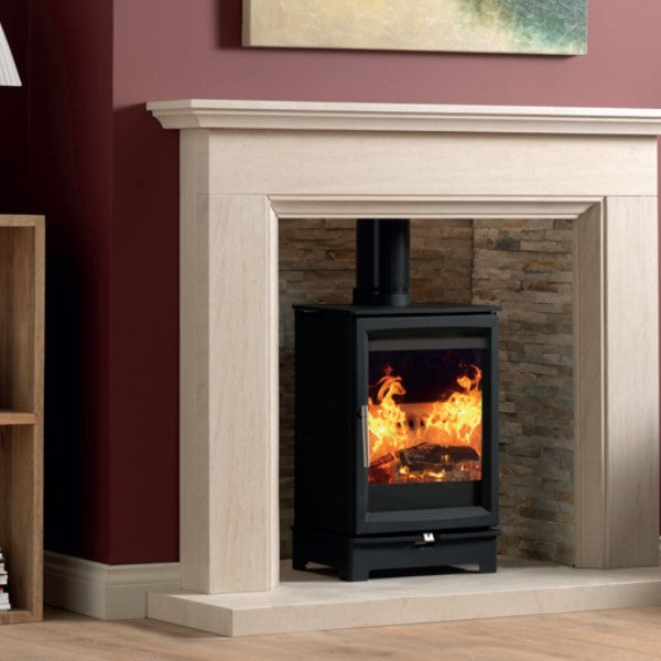 Charlton & Jenrick Ecostar 5 Inset 5kW 3/4 Sided Wood Burning Stove at The Stove House Ltd. West Sussex.