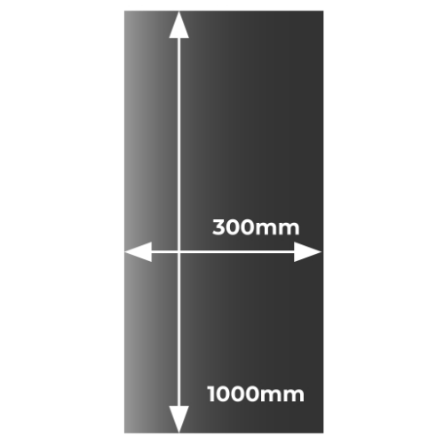 Smoked Insert Glass Hearth - 1000 mm x 300 mm x 12 mm. Constructed in tempered clear glass for wood and bioethanol stoves at The Stove House Ltd. West Sussex