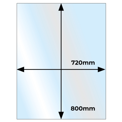 Smoked Rectangular Small Glass Hearth - 800 mm x 720 mm x 12 mm. Constructed in tempered clear glass for wood and bioethanol stoves at The Stove House Ltd. West Sussex