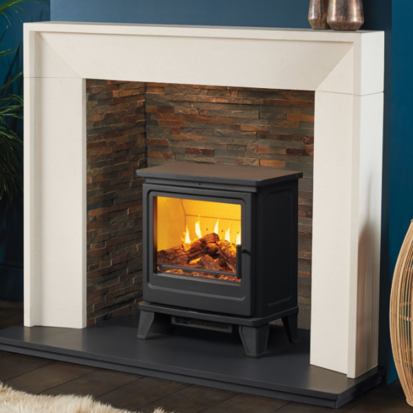 Solution Mulberry Truflame LCD Electric Stove. Ultra-realistic flame effects and premium build quality at The Stove House Ltd. West Sussex.