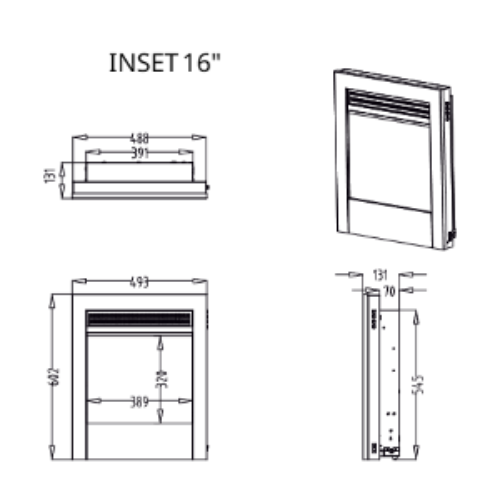 The Toast-e 1.5kW Inset 16" electric fire features advanced 3D LED holographic projection for modern homes and living, and can be controlled with the Smartphone App at The Stove House Ltd. West Sussex.