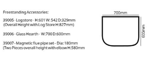 The Toast-e freestanding electric stove features advanced 3D LED holographic projection for modern homes and living, and inset can be controlled with the Smartphone App at The Stove House Ltd. West Sussex.