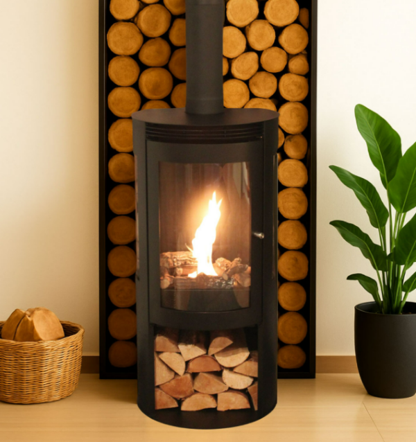 Toast-e Bio Two Bioethanol Stove. An innovative, eco-friendly option for heating your home using bioethanol fuel with a large glass window and 1.5 – 4 hour burn time at The Stove House Ltd. West Sussex.