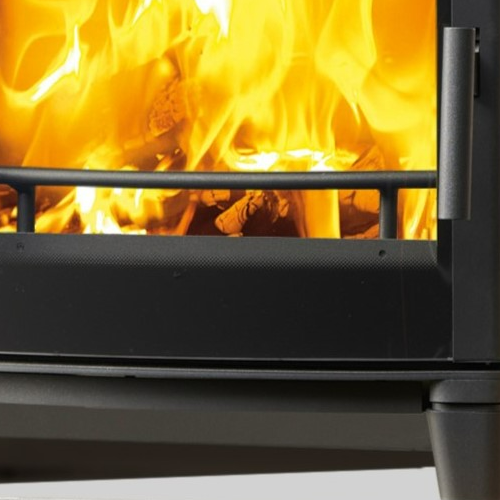 Capital Verena Eco Wood Stove. Verena ECO features a large, curved glass door and steel constructed body at The Stove House Ltd. West Sussex.