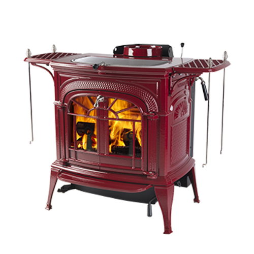 Vermont Castings 2022 Intrepid Cleanburn Wood Stove - Bordeaux Enamel at The Stove House Ltd. West Sussex.