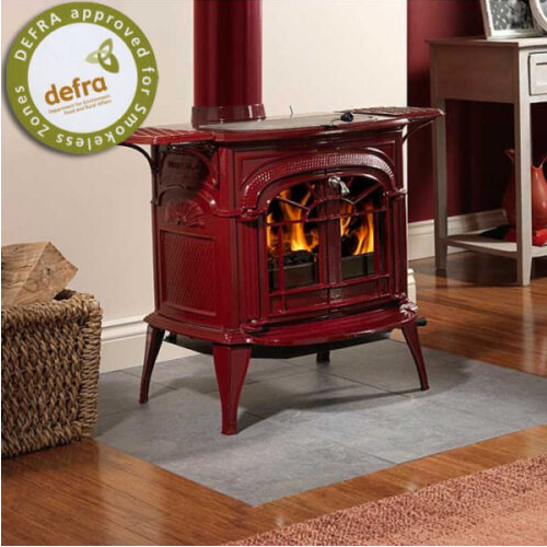 Vermont Castings 2022 Intrepid Cleanburn Wood Stove - Bordeaux Enamel at The Stove House Ltd. West Sussex.