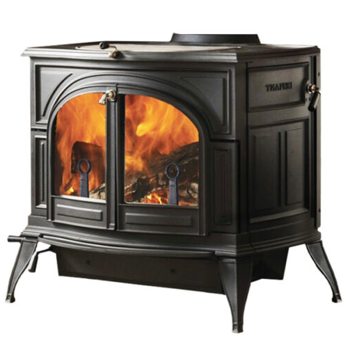 Vermont Castings Defiant Two-In-One Wood Stove Plain Doors - Classic Black at The Stove House Ltd. West Sussex.