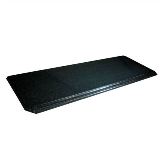 Waterfall Polished Black Granite Hearth - 54" x 15" (1370 mm x 381 mm) at The Stove House Ltd. West Sussex.