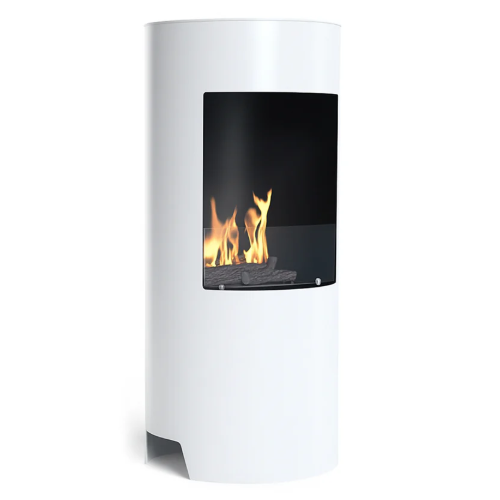 White Stow Bioethanol Stove.  Modern open-fronted stove with no flue required at The Stove House Ltd. West Sussex.