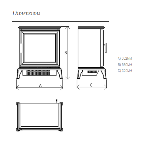 Ravel 400C Contemporary Freestanding Electric Stove. Features a large glass viewing window showcasing a lifelike LED flame effect and realistic log fuel bed at The Stove House Ltd. West Sussex