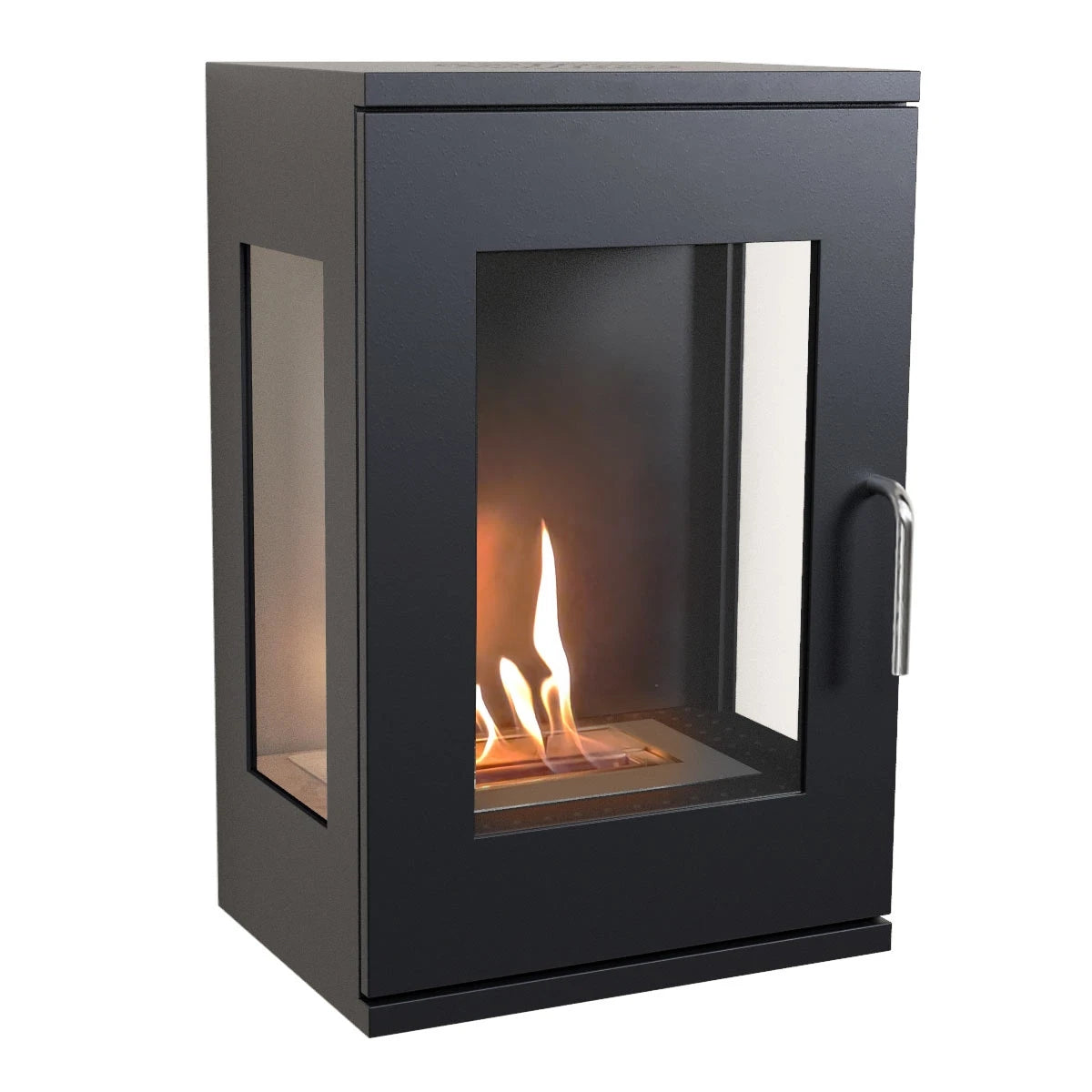 Cheyenne Wall-Mounted - Black Bioethanol Stove Fireplace - The Stove House