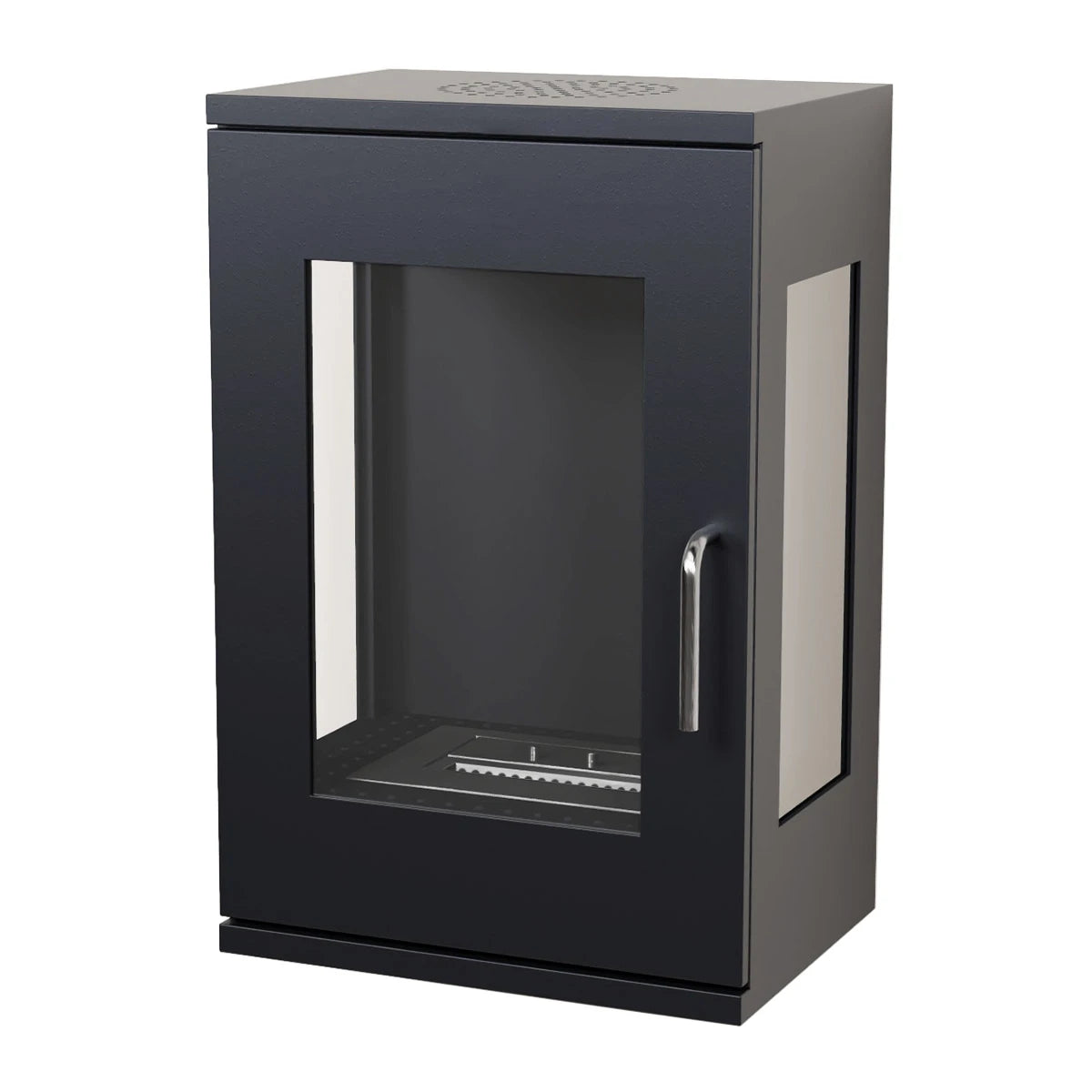 Cheyenne Wall-Mounted - Black Bioethanol Stove Fireplace - The Stove House