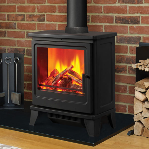 Capital Fireplaces Electric Bassington Blackthorn Etronic Stove Woodburner  Effect Fire at The Stove House 01730 810931