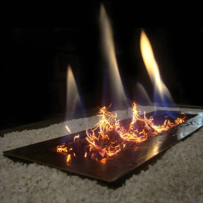 fine metal mesh that is places over gas flames to create an illusion of glowing embers