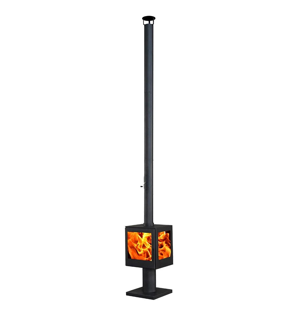 WOODFORD GARDEN FIRE - BLACK - The Stove House